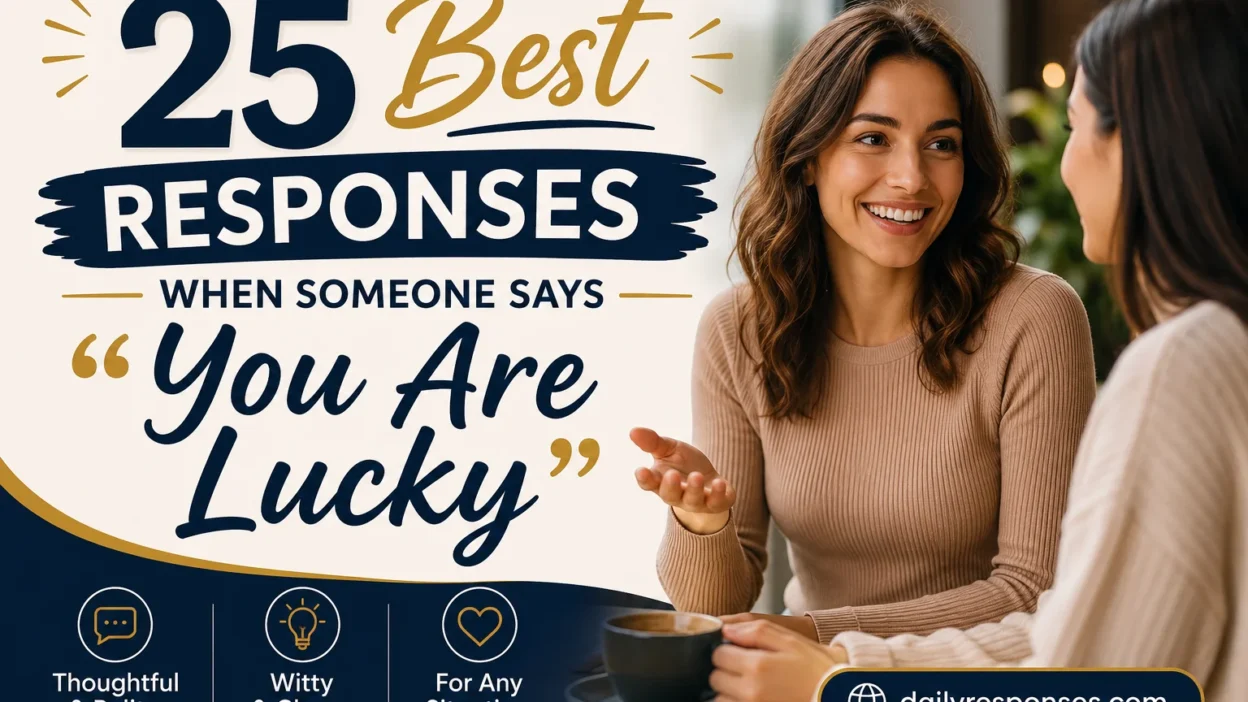 Best Responses When Someone Says “You Are Lucky”