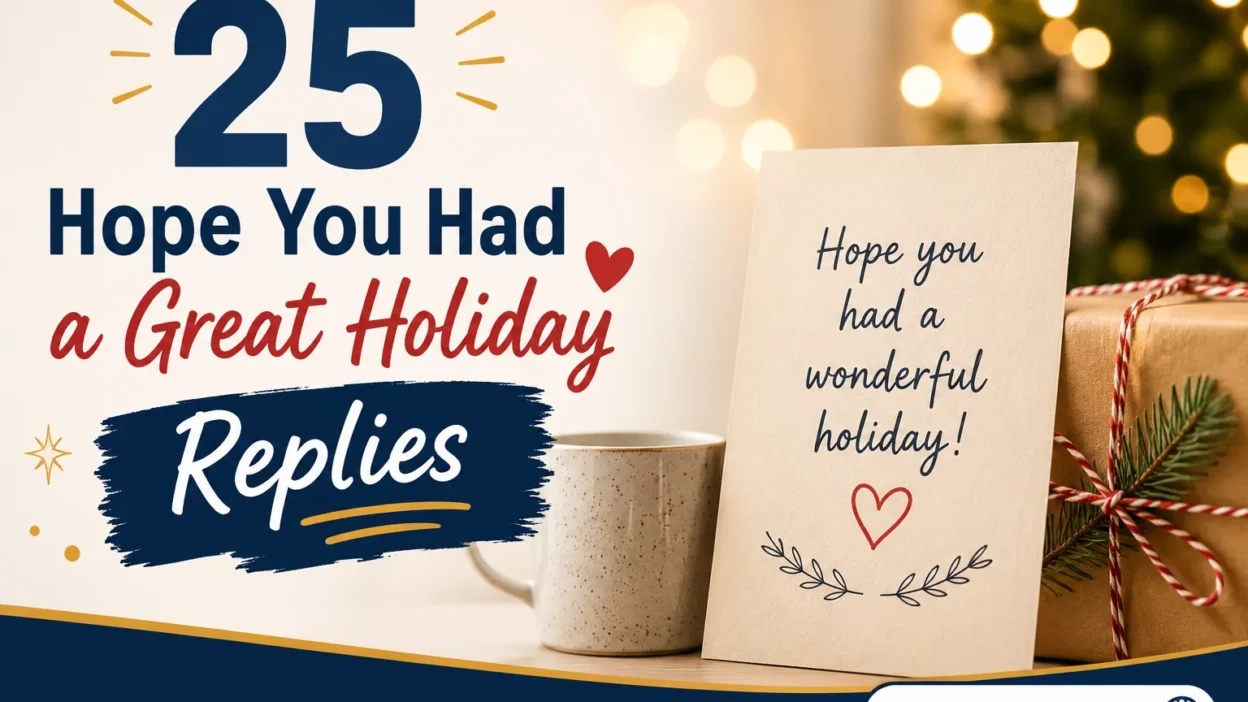 Hope You Had a Great Holiday Replies