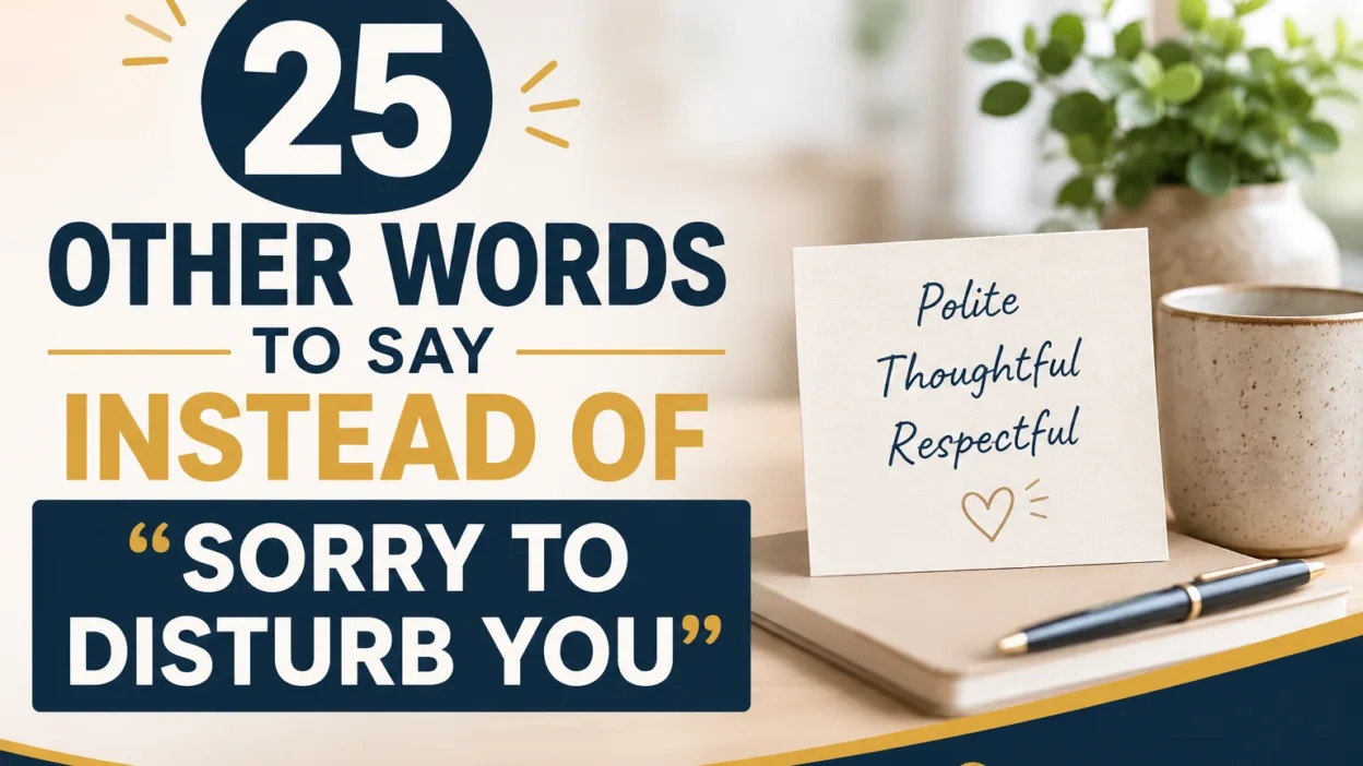 Other Words To Say Instead Of "Sorry To Disturb You"
