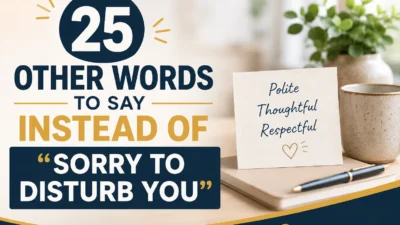 Other Words To Say Instead Of "Sorry To Disturb You"