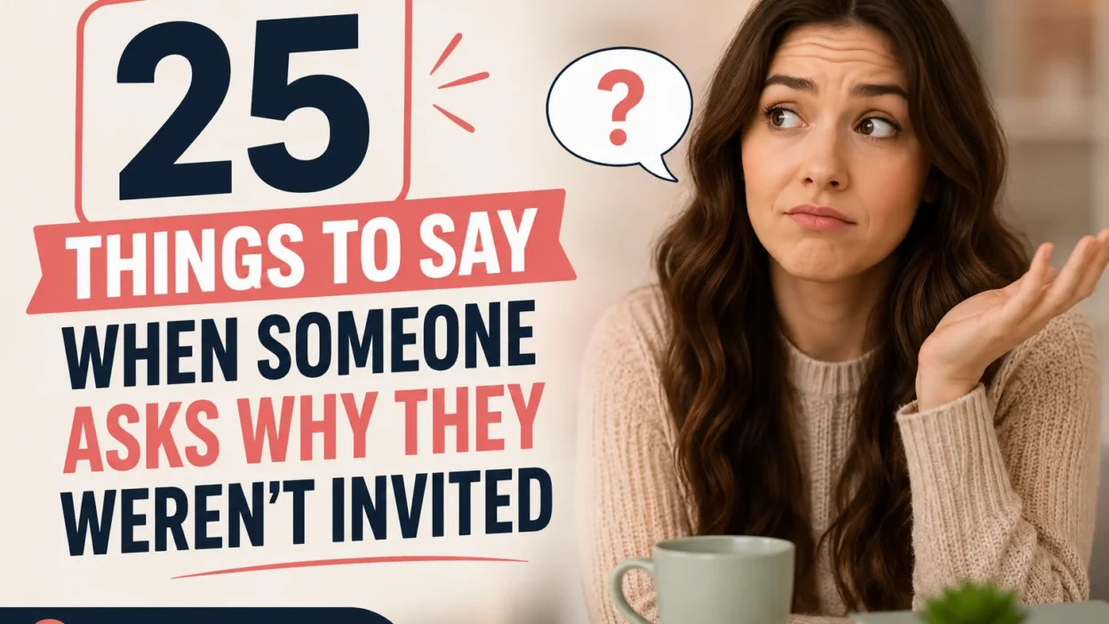 Things to Say When Someone Asks Why They Weren’t Invited