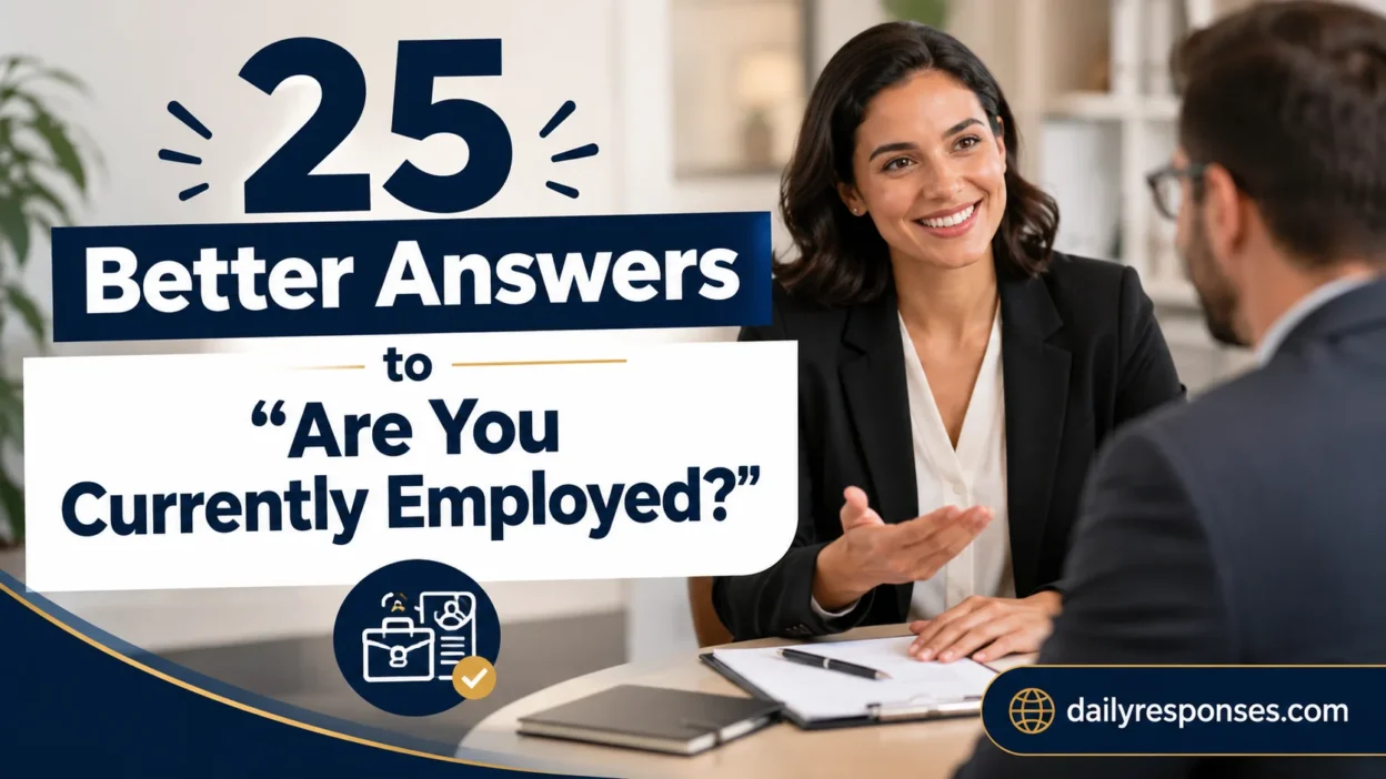 Better Answers to “Are You Currently Employed?”