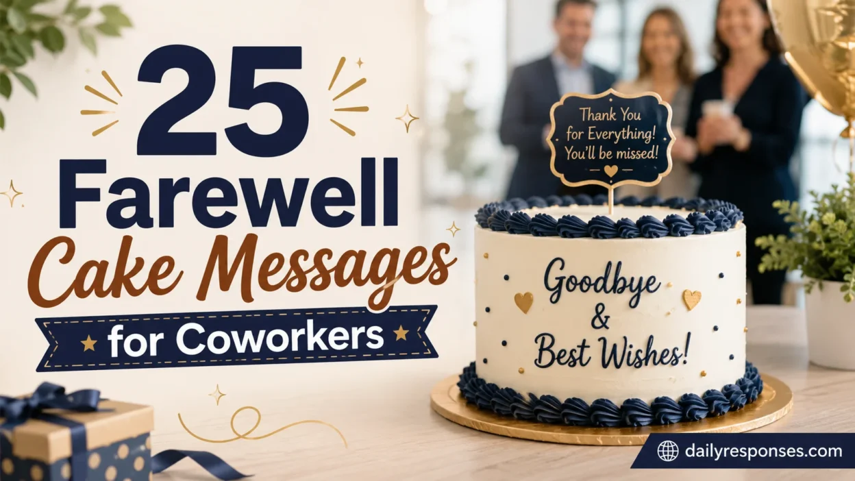 Farewell Cake Messages for Coworkers