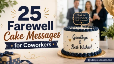 Farewell Cake Messages for Coworkers