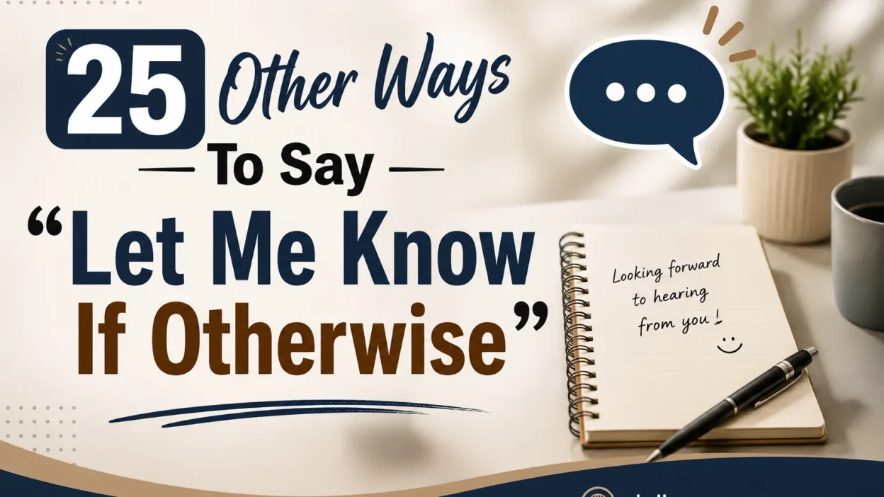 Other Ways To Say “Let Me Know If Otherwise”