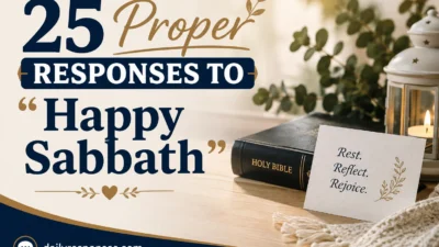 Proper Responses to "Happy Sabbath"