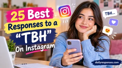 Best Responses to a “TBH” On Instagram