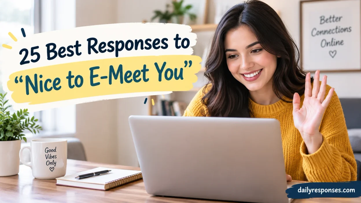 Best Responses to “Nice to E-Meet You”