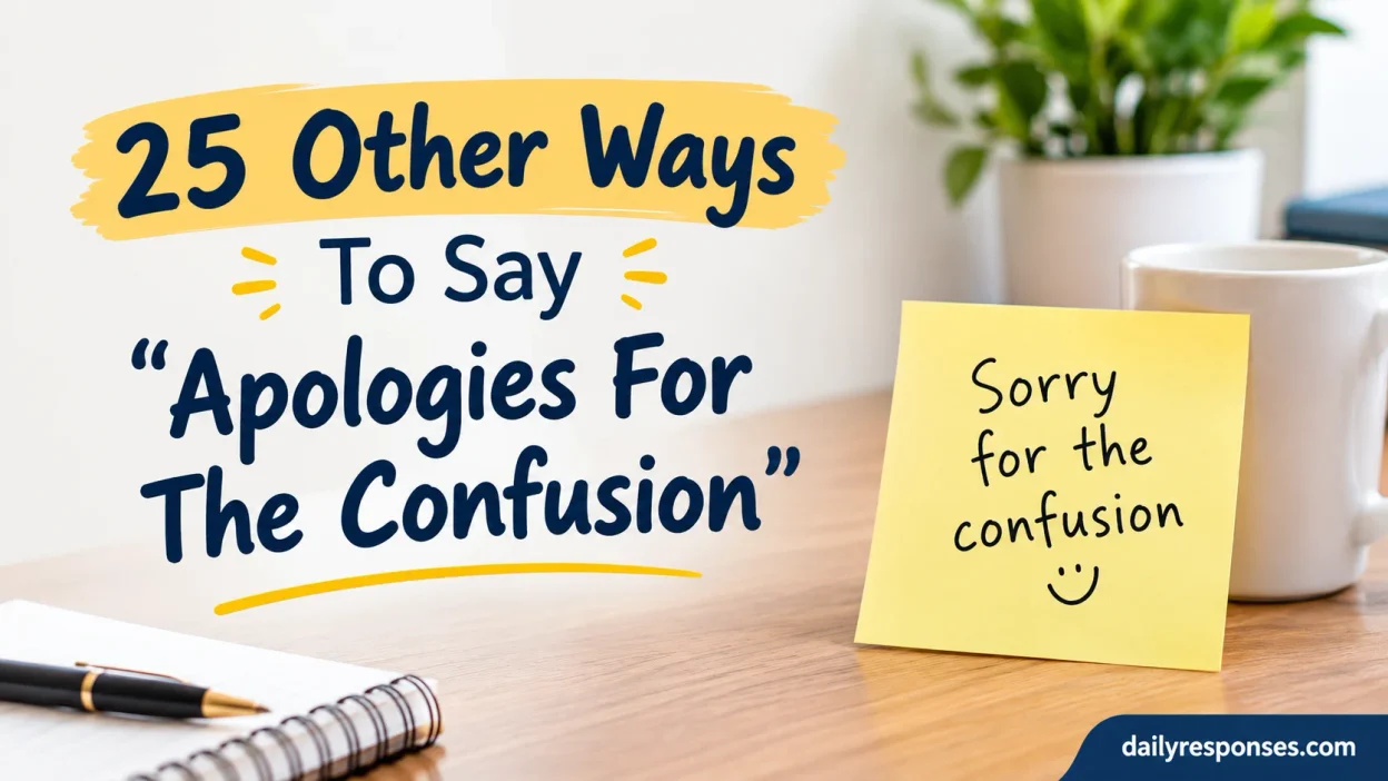 Other Ways To Say “Apologies For The Confusion”