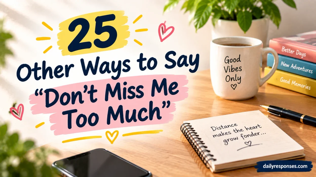 Other Ways to Say “Don’t Miss Me Too Much”