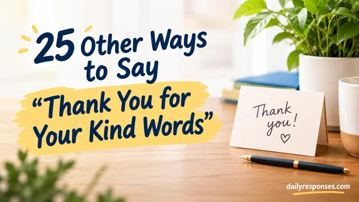 Other Ways to Say “Thank You for Your Kind Words”