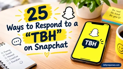 Ways to Respond to a “TBH” on Snapchat