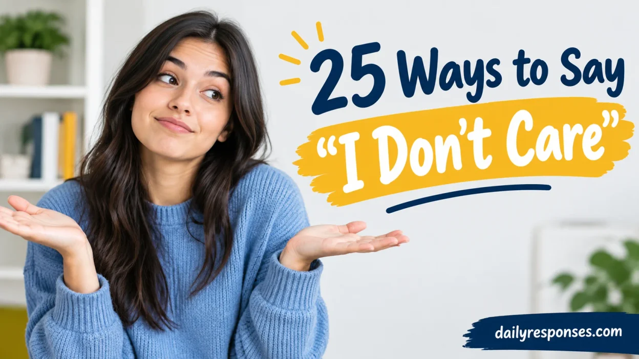 Ways to Say “I Don’t Care”