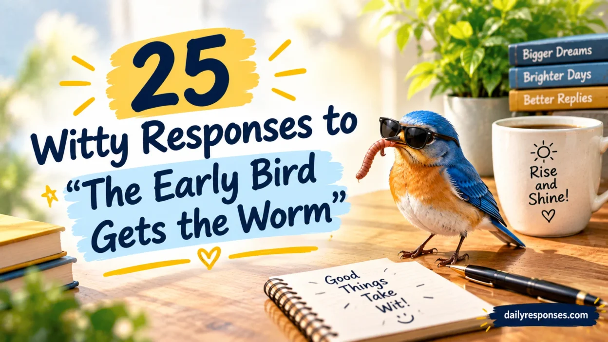 Witty Responses to “The Early Bird Gets the Worm”