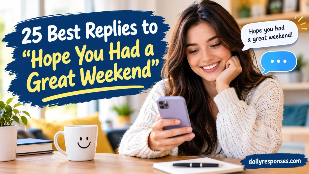 Best Replies to “Hope You Had a Great Weekend”