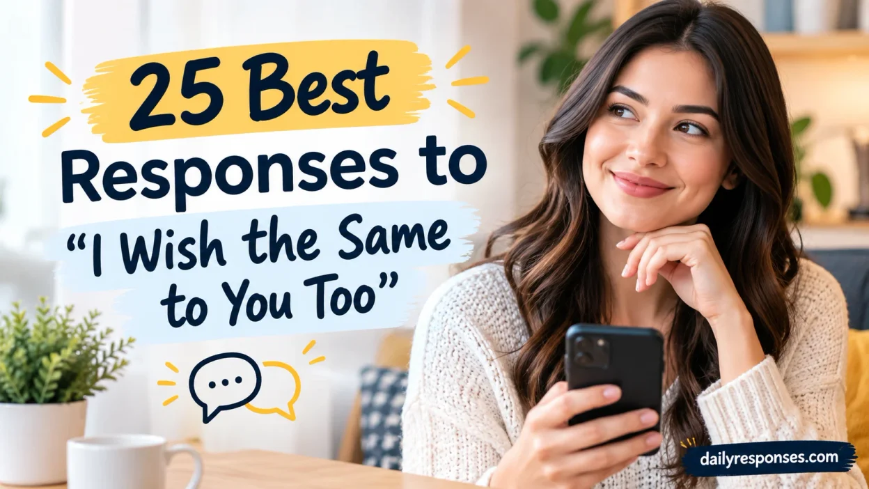 Best Responses to “I Wish the Same to You Too”