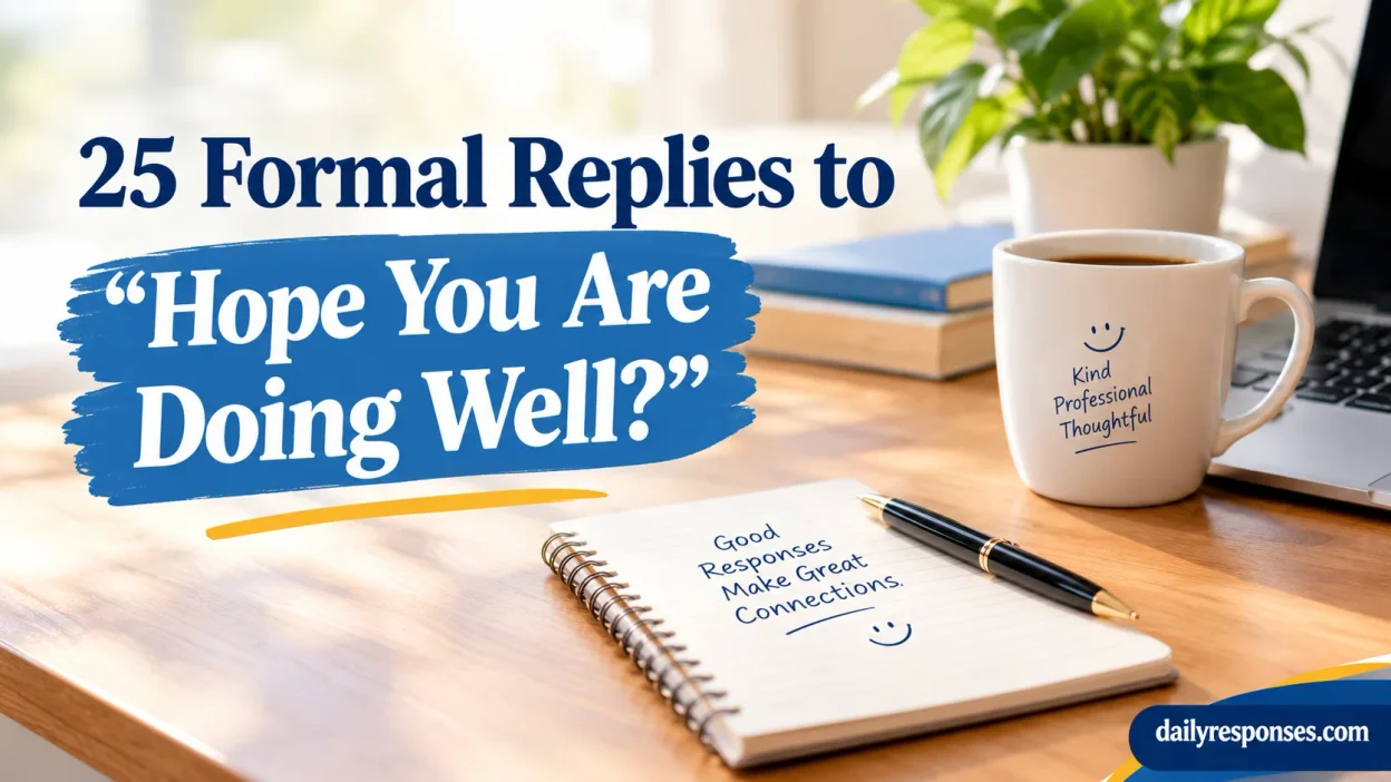 Formal Replies to “Hope You Are Doing Well?”